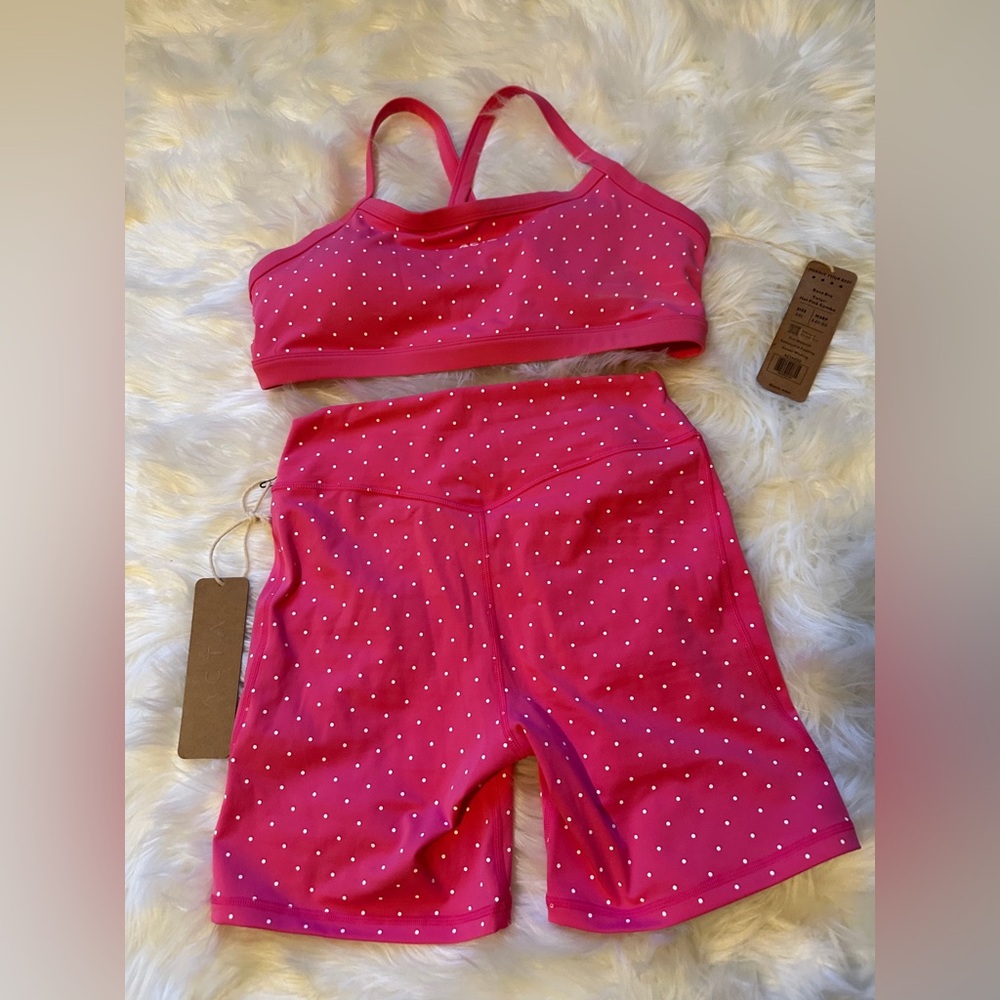 ACTA Pink Polka dot Evo Base Bra ( TOP ONLY)